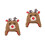 2Pièces Bonnet Bébé Tricoté Motif Cerf Et 4