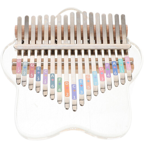 4Pièces Piano Pouce Transparent 17 Tons Kalimba Compact En