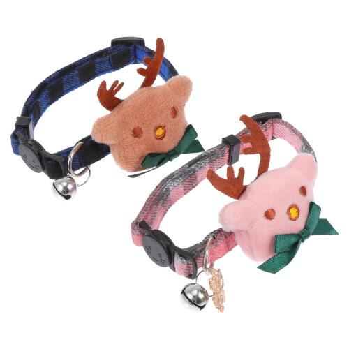 4Pièces Colliers Ajustables En Coton Pour Animaux De Noël 2