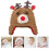 2Pièces Bonnet Bébé Tricoté Motif Cerf Et 10