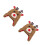 2Pièces Bonnet Bébé Tricoté Motif Cerf Et 8