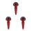 3Pièces Protections Chutes Aluminium Rouge Kit Cadre 10