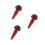 3Pièces Protections Chutes Aluminium Rouge Kit Cadre 4