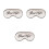 3Pcs Silk Sleep Eye Patch Beige Comfortable Adjustable Night Blindfold 3