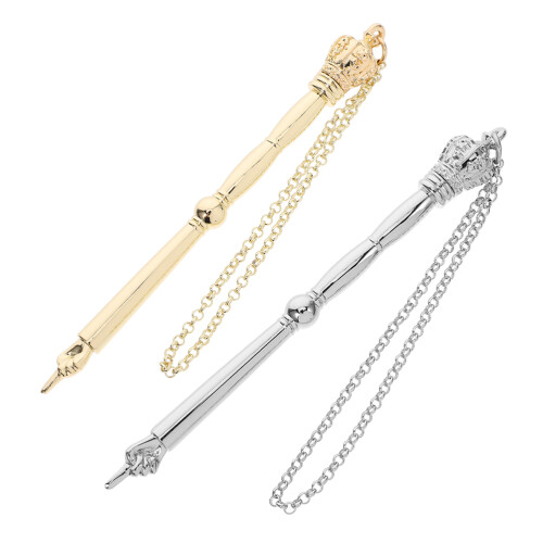 4Pcs Silver Metal Jewish Bible Reading Pointer with Chain for