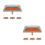8Pcs Durable Aluminum Reflective Road Studs Orange Night Warning 8