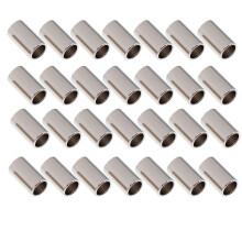 250Pcs Silver Alloy Drawstring Cord Buckles Durable Rope End Stoppers