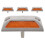 8Pcs Durable Aluminum Reflective Road Studs Orange Night Warning 2