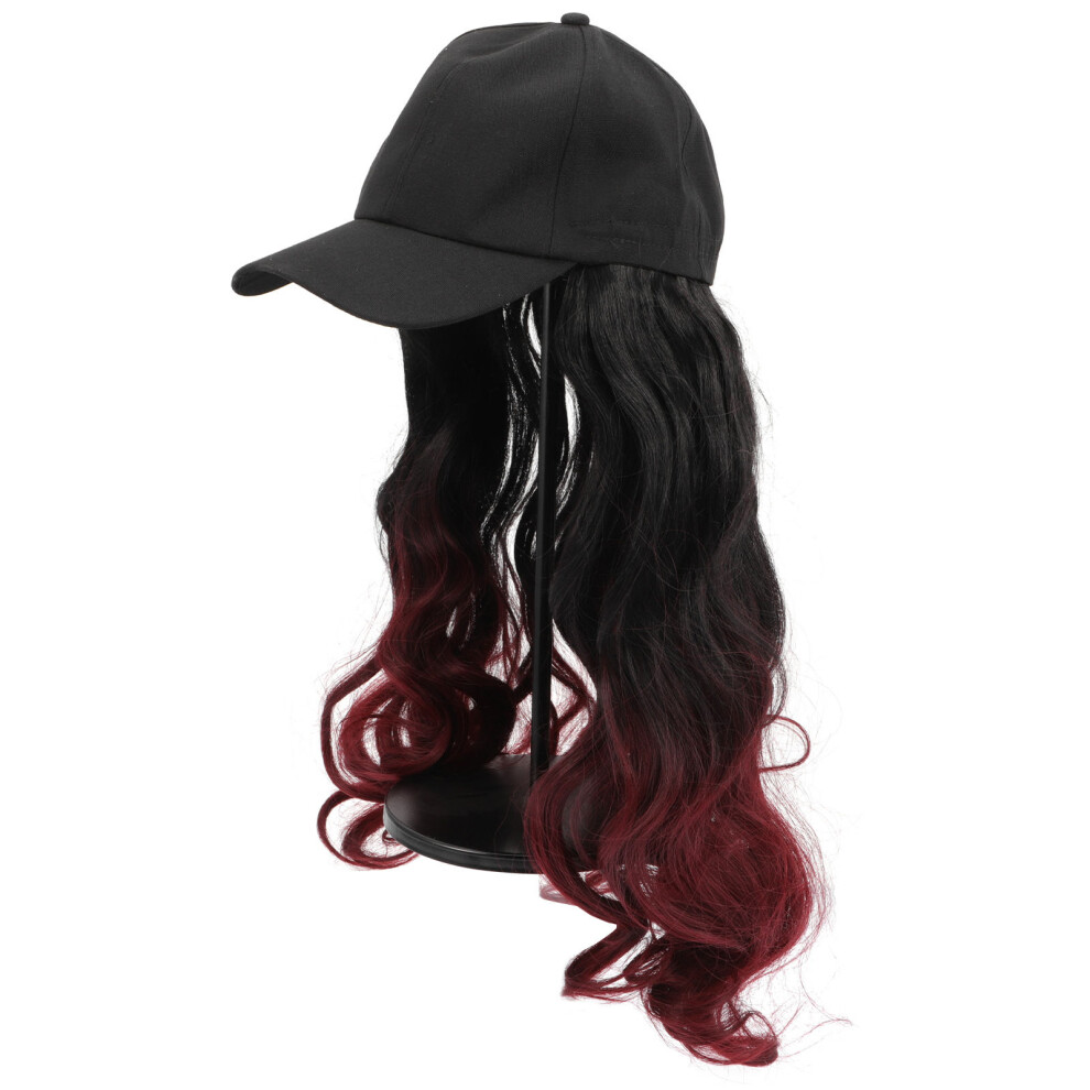 Iplusmile 2Pcs Women Headdress Wig Hat One-Piece Long Curly Hair Extension