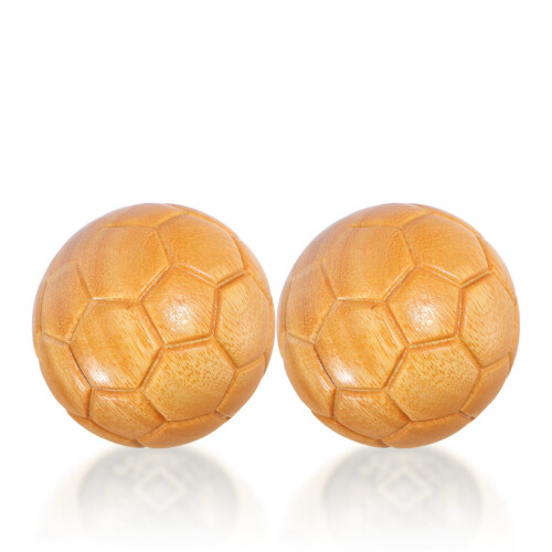 10Pcs Khaki Wood Hand Exercise Balls Durable Baoding Balls for Therapy 1