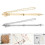 4Pcs Silver Metal Jewish Bible Reading Pointer with Chain for 11