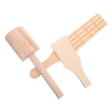 12Pcs Child-Friendly Wooden Sculpting Paddles for Clay and Ceramics