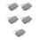5Pcs Hard Eva Diabetic Meter Case Grey - Shockproof Travel Storage Bag 3