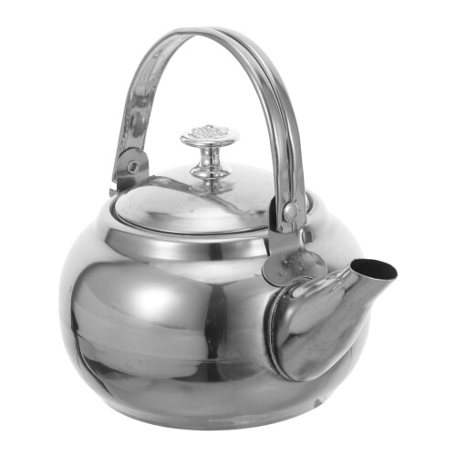2Pcs Stainless Steel Tea Maker Pot with Removable Infuser Silver 2