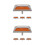 8Pcs Durable Aluminum Reflective Road Studs Orange Night Warning 5