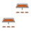 8Pcs Durable Aluminum Reflective Road Studs Orange Night Warning 6