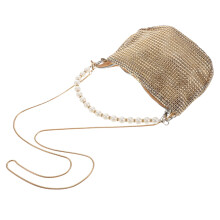 5Pcs Trendy Golden PVC Evening Bags for Women Beaded Clutch Purse