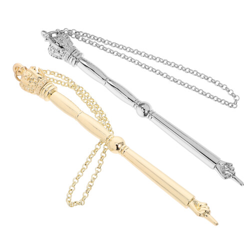 4Pcs Silver Metal Jewish Bible Reading Pointer with Chain for 1