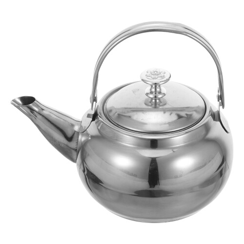 2Pcs Stainless Steel Tea Maker Pot with Removable Infuser Silver