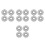 16Pcs Recessed Stainless Steel Fire Sprinkler Cover Plate Silver 5