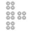 16Pcs Recessed Stainless Steel Fire Sprinkler Cover Plate Silver 6
