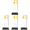 4Sets Physik Unterricht Set Seilzugblock Mit Halter Aus ABS Bunt 3