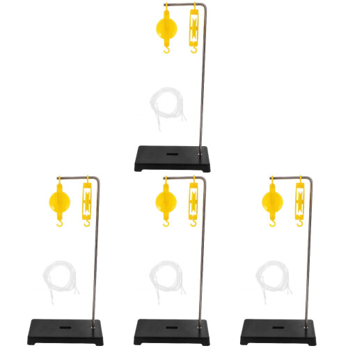 4Sets Physik Unterricht Set Seilzugblock Mit Halter Aus ABS Bunt 2
