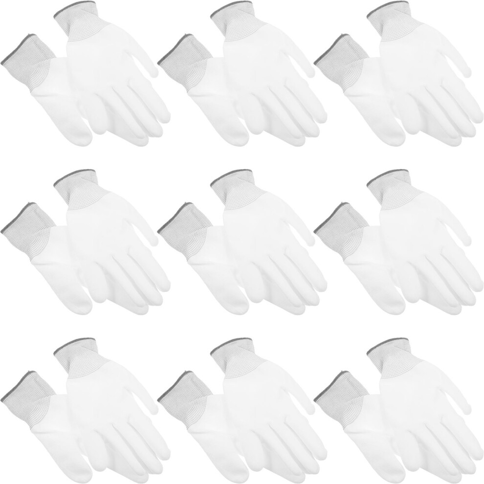 48Pcs Antistatic Nylon Gloves Pu Coated Grey Electrical Work Gloves 3584274499427
