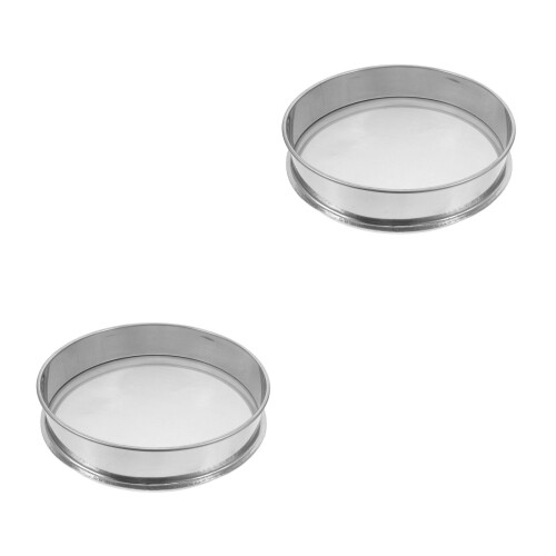 2Pcs Silver Stainless Steel Sieve Fine Mesh Paint Filter for Pottery 2