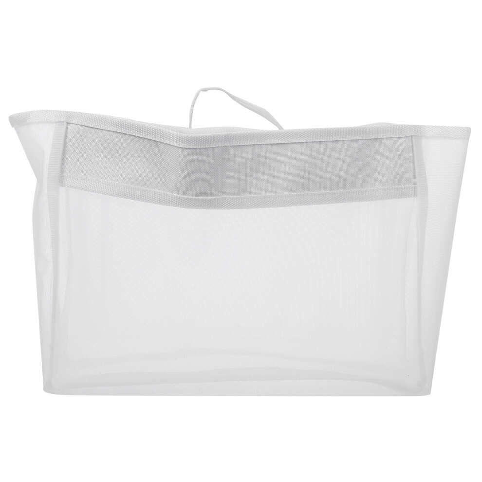 2Pcs Multifunctional Bath Toy Storage Organizer Hanging Mesh Bag White Vaguelly