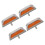 8Pcs Durable Aluminum Reflective Road Studs Orange Night Warning 3