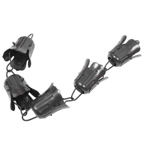 2Pcs Lightweight Black Rain Chain for Effective Gutter Water Drainage