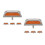 8Pcs Durable Aluminum Reflective Road Studs Orange Night Warning 9