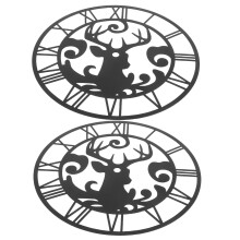 10Pcs DIY Acrylic Round Wall Clock Stickers Black Roman Numerals