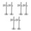 6Pcs Silver Stair Handrail Brackets Wall Mount Supports for Home Use 9
