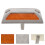 8Pcs Durable Aluminum Reflective Road Studs Orange Night Warning 10