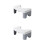 2Pcs White Thick PP Toilet Footstool Stable Anti-Slip Bathroom Stool 5