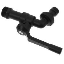 3Pcs Black Vintage Brass Bathroom Water Faucet Single Cold Water Tap