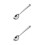 2Pcs Silver Zinc Alloy Dessert Spoon Ice Cream Fruit Digging Tools 5