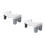 2Pcs White Thick PP Toilet Footstool Stable Anti-Slip Bathroom Stool 8