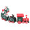 3Pièces Train Enfant Vert En Bois Noël Figurine 2