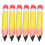 12Pcs PVC Inflatable Pencil Balloons Multi to School Decor 1