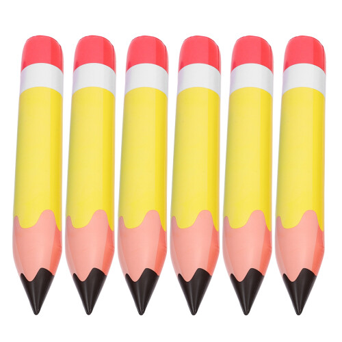 12Pcs PVC Inflatable Pencil Balloons Multi to School Decor