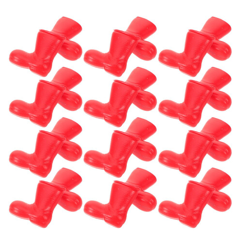 200Pcs Mini Santa Claus Boots Plastic Christmas Craft Table Decor