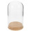 3Pcs Bamboo Base Glass Display Dome for Hydroponic Plant Propagation 1