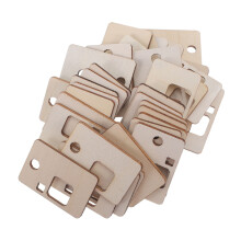 100Pcs Beige Wooden Embroidery Floss Holder Tangle-Free Thread Storage