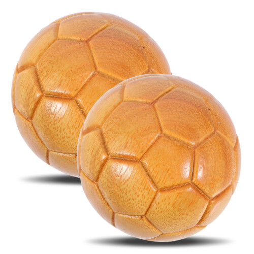 10Pcs Khaki Wood Hand Exercise Balls Durable Baoding Balls for Therapy 2