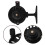 4Pcs Durable ABS Ice Fishing Spinning Reels Front Drag Black 9