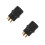2Pcs Compact Rv Generator Plug Adapter 30A to 50A Heavy Duty Black 8