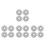 16Pcs Recessed Stainless Steel Fire Sprinkler Cover Plate Silver 4